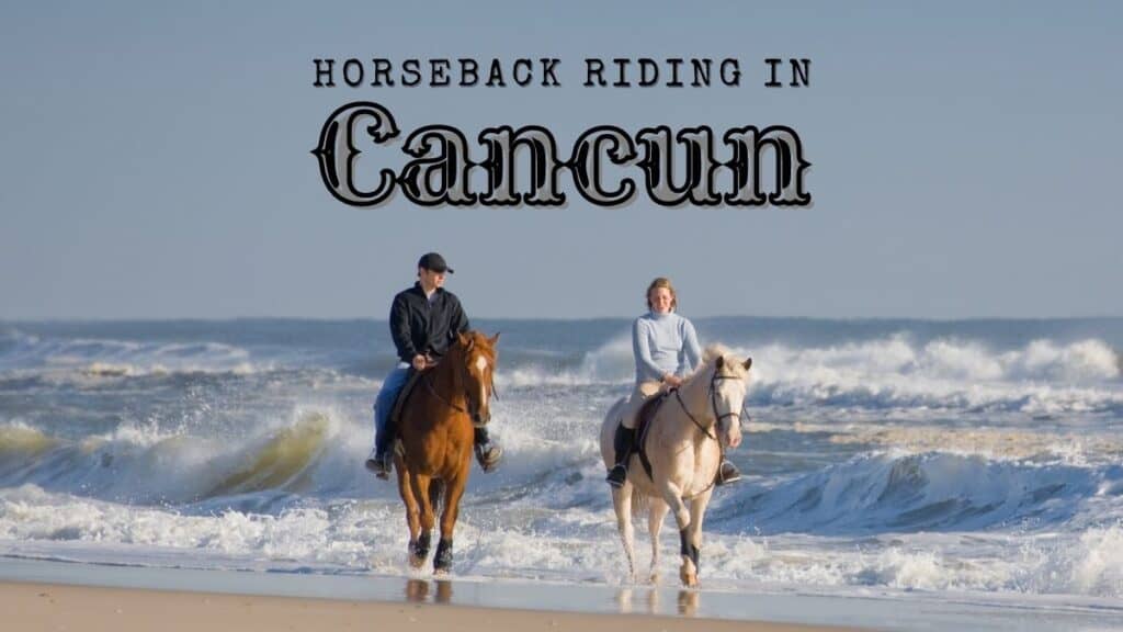 horseback riding on beach cancun