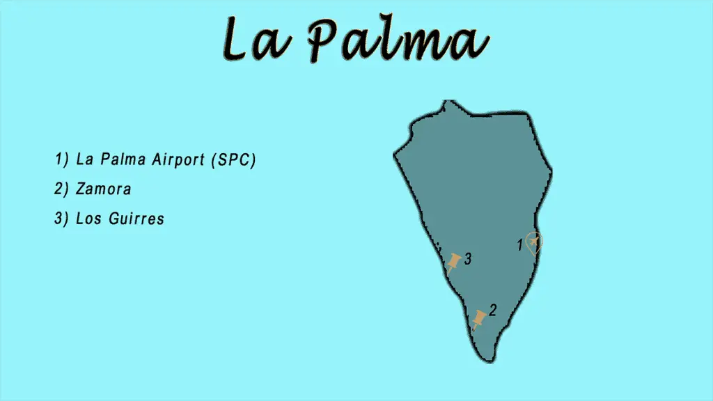 La Palma surf spots map