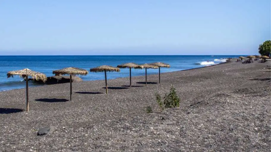 Perissa beach Santorini