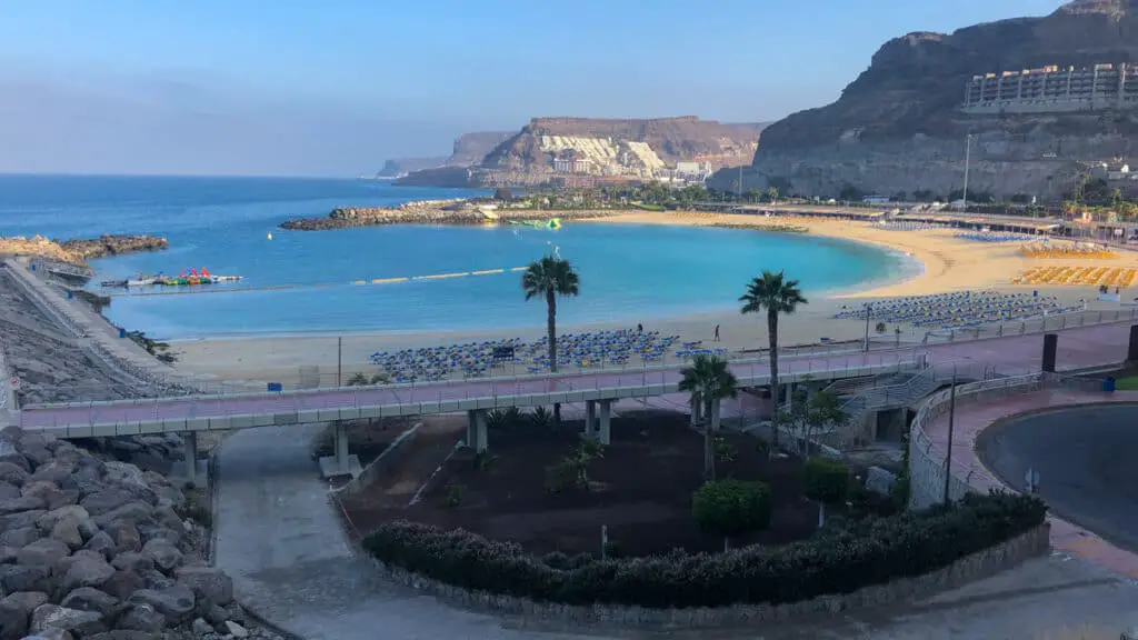 The beach in Puerto Rico Gran Canaria