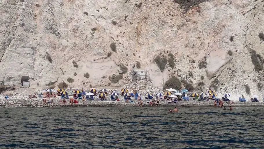 White beach Santorini