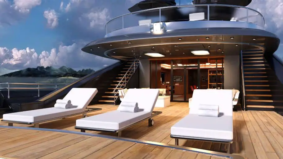 Yacht - sunbeds on deck